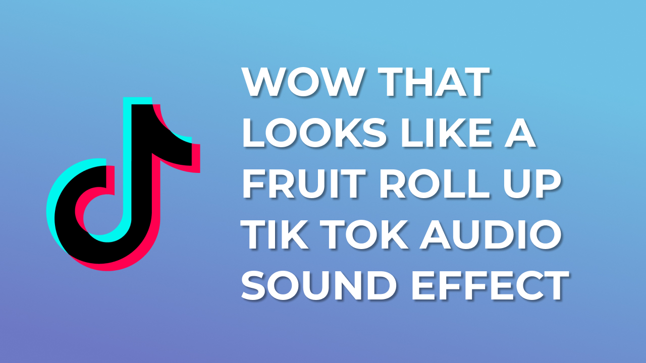 wow that looks like a fruit roll-up Tik Tok Audio Sound Effect download for  free mp3 Meme Sound Effects