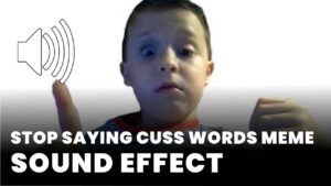 Stop saying cuss words meme Sound Effect