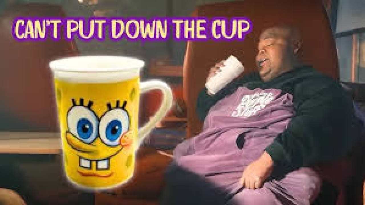 i can't put down the cup meme