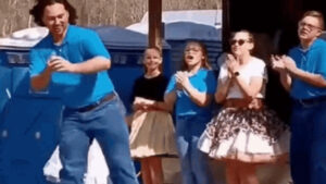 blue shirt guy dancing meme sound