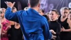 blue shirt guy dance song