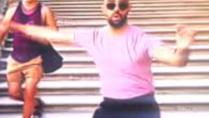 blue shirt guy dancing sound effect